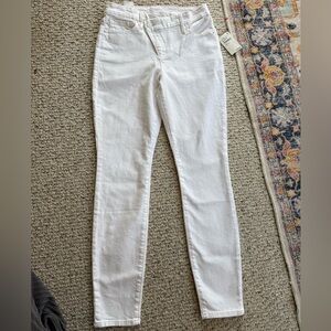 NWT GOOD AMERICAN Good LEGS White Sculpting Straight Leg Jeans Pants SZ 6 / 28